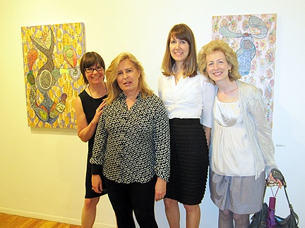 Kathleen King with friends from The School of the Art Institute of Chicago.