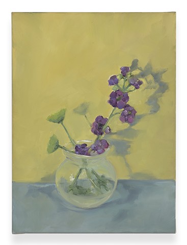 Flowers (purple on yellow)