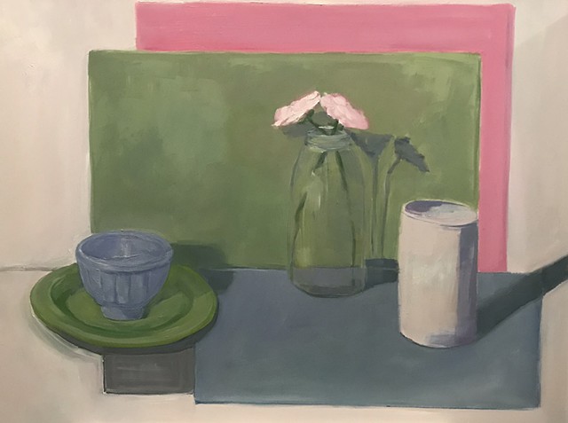 Still Life with Pink and Green