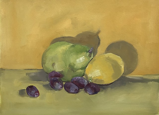 Pear, Lemon and Grapes