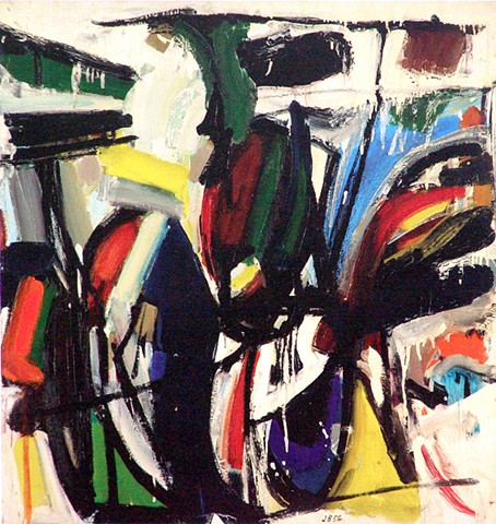 Abstract Landscape,1956. Berger would always use nature as his inspiration. As there is nothing real about realism, his exploration of the language of painting which is abstract color, form and composition would be his lifelong passion.
