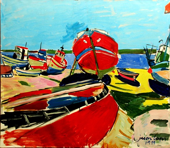 Red Boats on the Beach, 1999