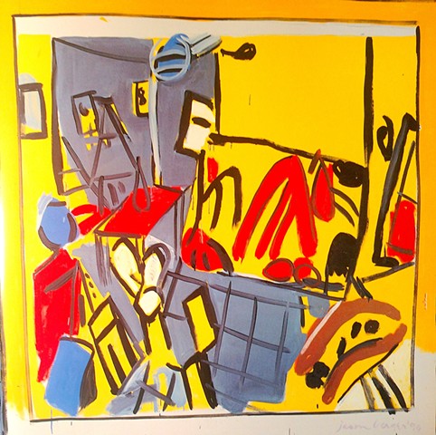 Yellow and Red Studio with Boatyard Red Rake, 1990