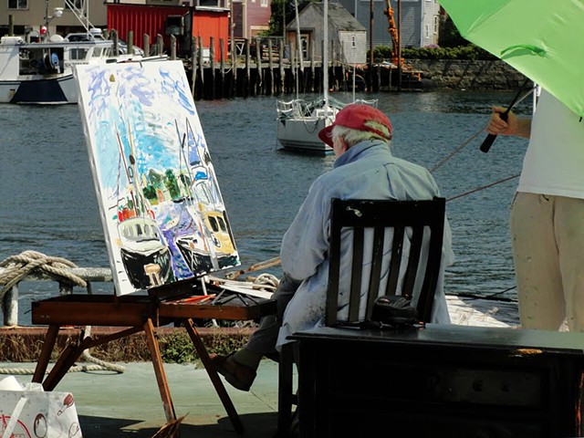 Jason Berger painting. "Gloucester Boats" 2010