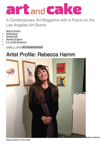 Rebecca Hamm, Art and Cake Artist Profile June, 2019