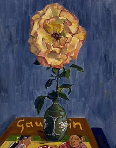 flowers, garden roses,paul Gauguin, floral art, Gauguin, valentine gift, red and white, flower painting, floral, floral designer Los Angeles