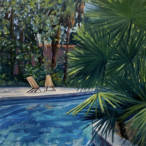 Palm Springs, David Hockney, Hockney pool, mid century modern, house portrait, modern home, modern artCH, road trip, Malibu, California coast, plein air painting