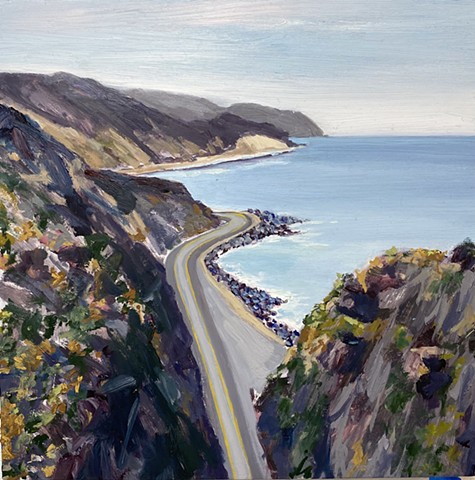 PCH, road trip, Malibu, California coast, plein air painting