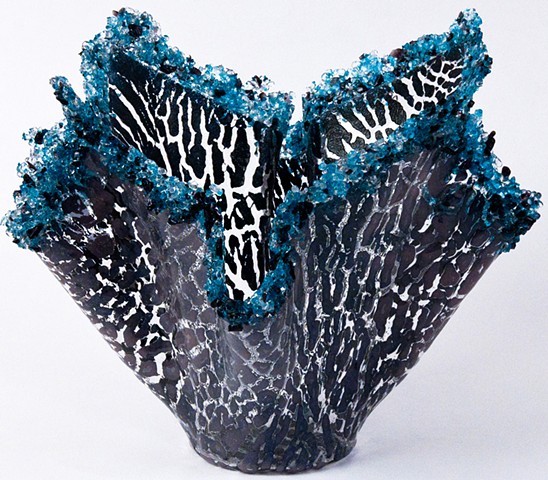Indigo Coral Mermaid Vase