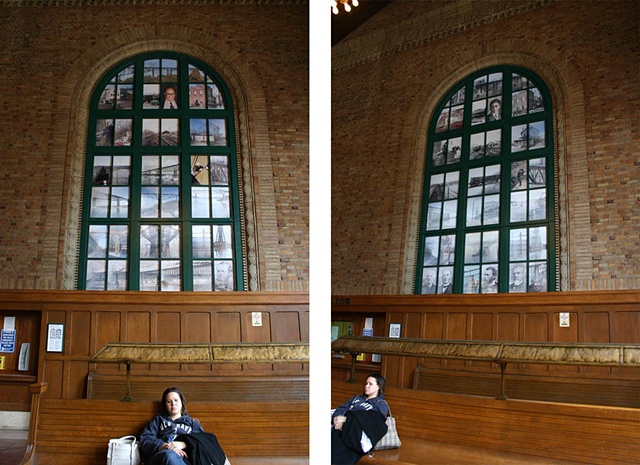 Two views of the North window showing the two different lenticular phases