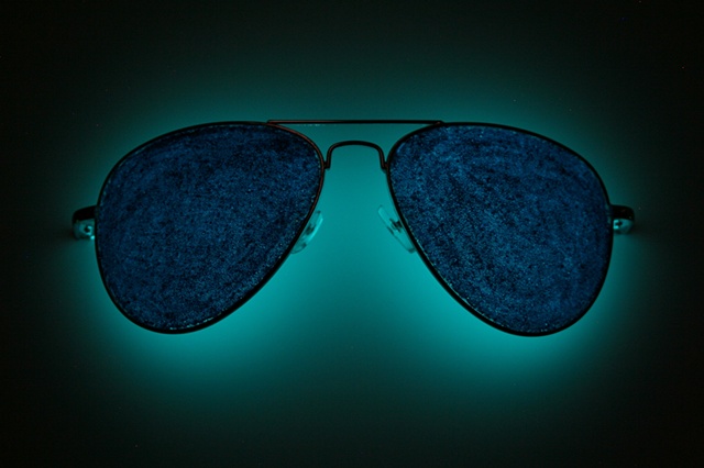 self portrait (blue sunglasses) [night view]
