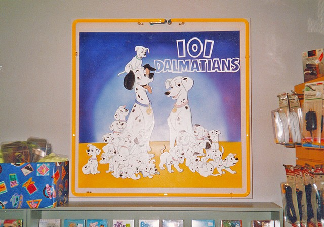 101 Dalmations Display 4'x 4' Foamcore, acrylic paints + sharpieClient: Tower Records + Video