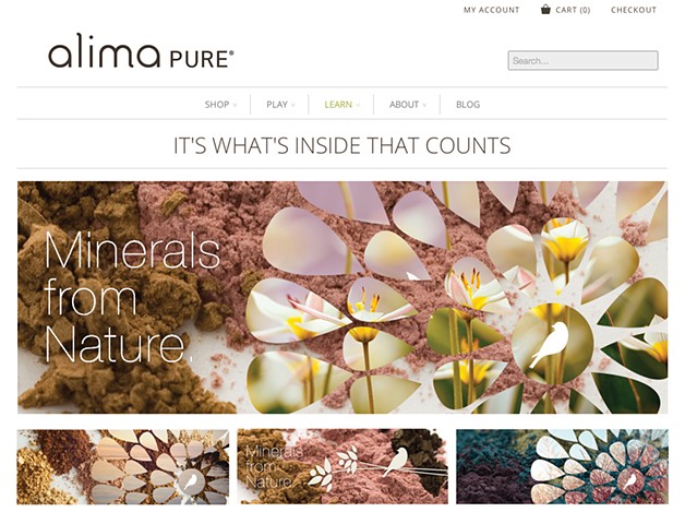 Alima Pure website banner designs Client: Fancypants Design
