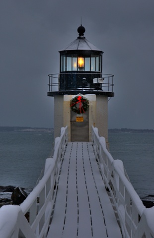 Marshall Point Light-Merry Christmas