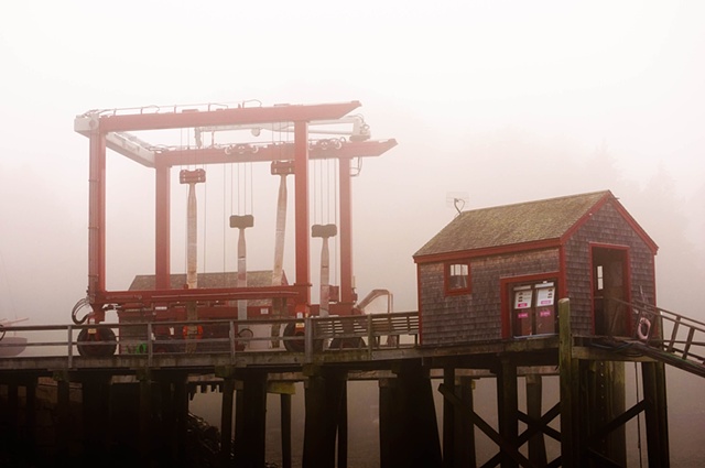 Rockport Marine Dock in Fog