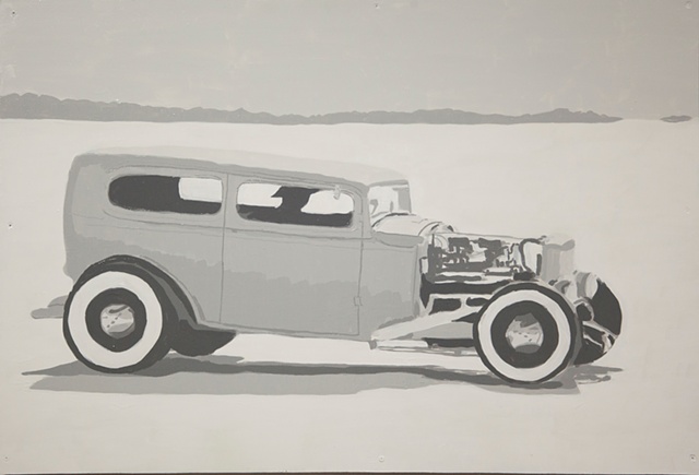 1932 Ford Sedan on the Bonneville Salt Flats