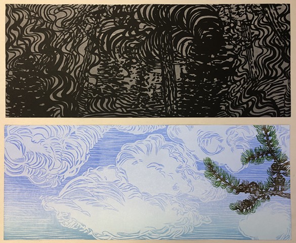 Regeneration Woodcut: Two-sided Print