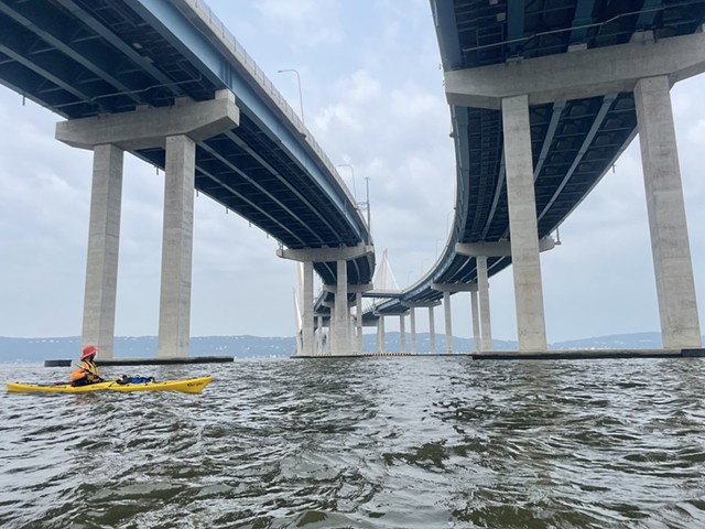 crossing under the bridge