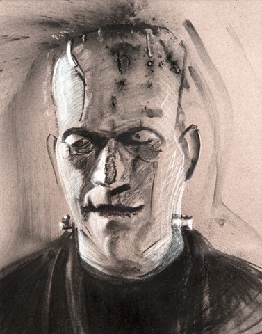 Frankenstein monster portrait by Steve Veatch