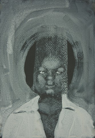 Portrait of police suspect by Steve Veatch