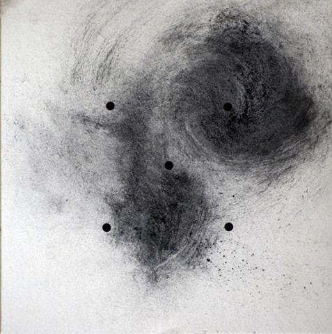 cosmic dots charcoal swirl by Steve Veatch