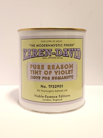 Pure Reason Tint of Violet (Love for Humanity) TF32901
2014
1 litre of wall paint with carborundum (artificial stardust), rose quartz stone and fine iridescent stainless steel
Edition of 50, £50 (+VAT)