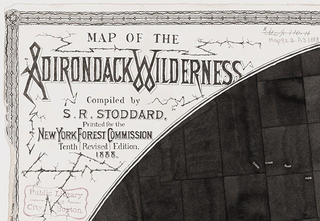 Map of the Adirondack Wilderness, 1888, detail
