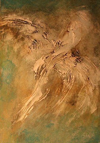 acrylic, art, painting, abstract, angels