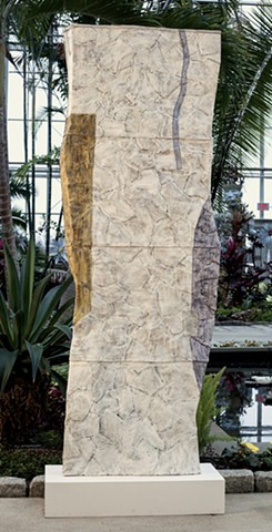 glazed ceramic column at botanical center