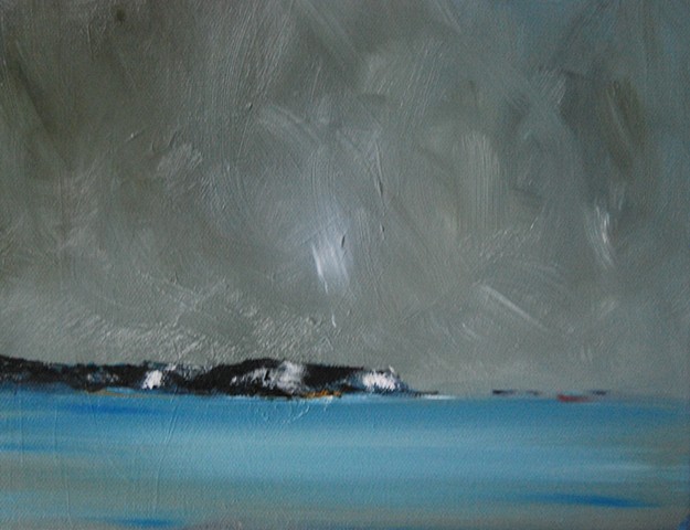winter coast 8x10 oil canvas
