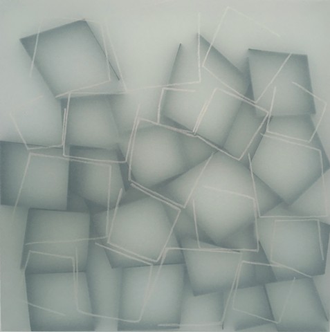 Open Black Squares (Blue green background) 