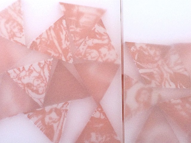 UUntitled -Diptych in Red (From Beliefs in Motion Series). Detail