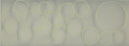 Untitled (circles on cream BKGD and green lines),  2/9 movements 