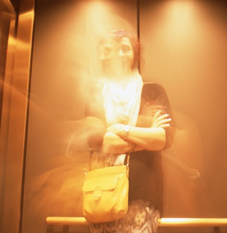 Mom in the Elevator 