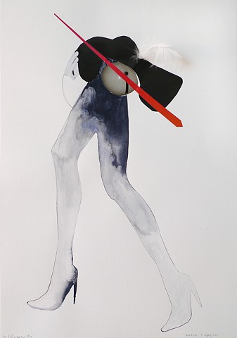 Flaneur, Flaneuse, Paris, Collage on Paper, Residency