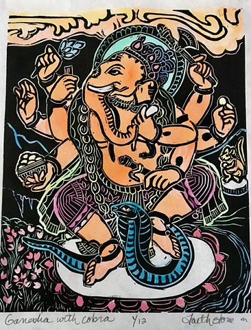 Ganesha, Ganesha with Cobra, AmericanBuddhistArt, 