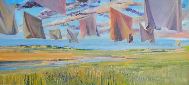 Inspired by wind through fabric hanging on a clothesline 