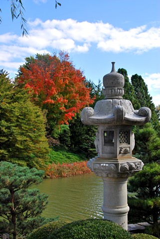 Stone Lantern- Autumn view