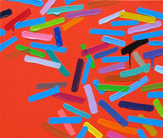 Martina Nehrling, Smithereens, 12H x 14L in., acrylic on canvas, 2010
