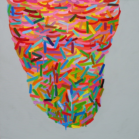 Martina Nehrling, Lickety, 30 H x 30 L in., acrylic on canvas, 2010