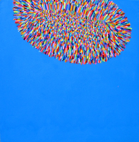 Martina Nehrling, Disbelief, 60 H x 60 L in., acrylic on canvas,  2004