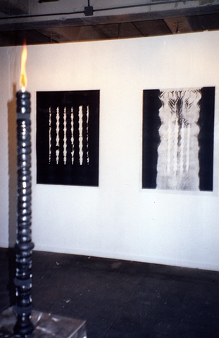 Tower of Tires, 2003 at Art Resources Transfer, installation view