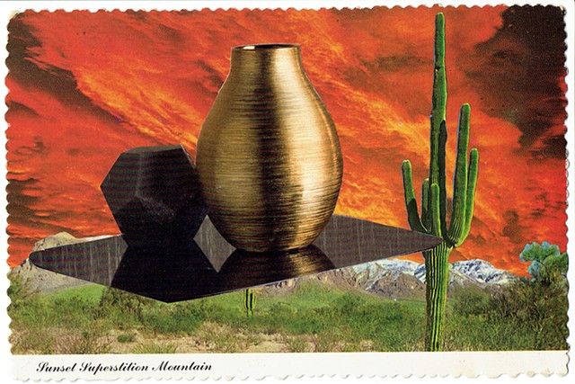 Sunset Superstition Mountain and le Corbusier Wall Covering Vase
1978/2015