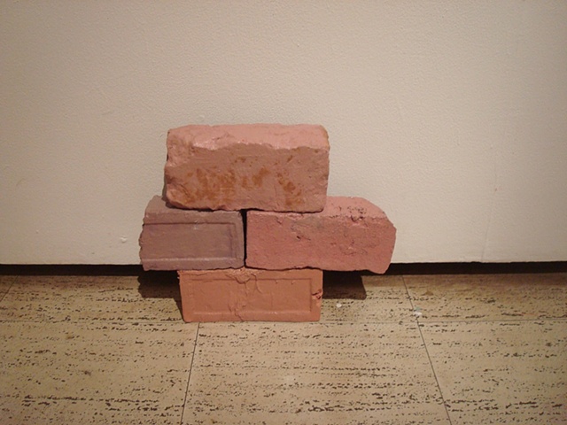 Installation shot, "Painted Bricks", Jane Fox Hipple, 2010			
