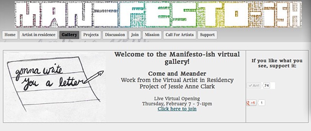 Manifesto-ish virtual gallery