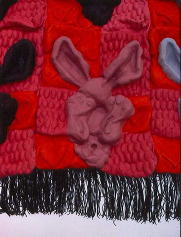 "Rabbits Being Tickled to Death By Ear Mites", Quilt