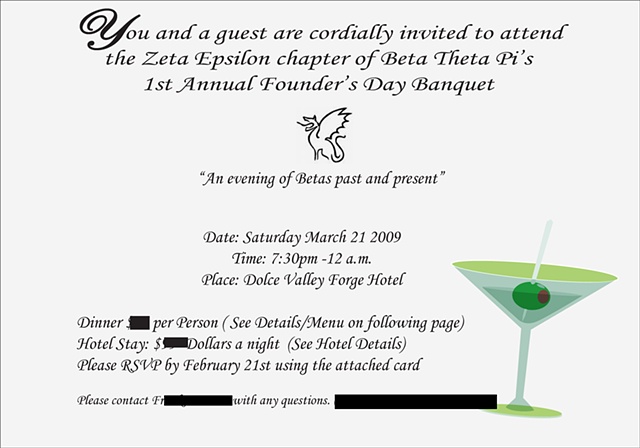 Founders Day Invitation