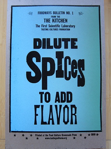 Dilute Spices to Add Flavor 2010