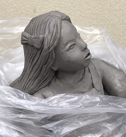 In progress clay sculpture.