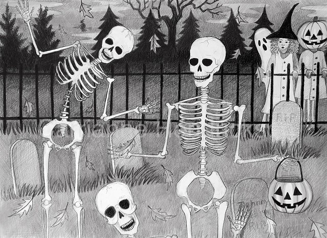 Halloween night illustration.